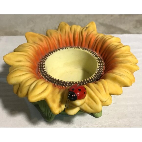 Partylite Sunflower Buddies Votive Candle Holders Butterfly & Ladybug Accents - Picture 5 of 14